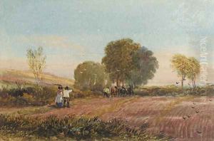 A ploughing scene in Surrey by David Cox