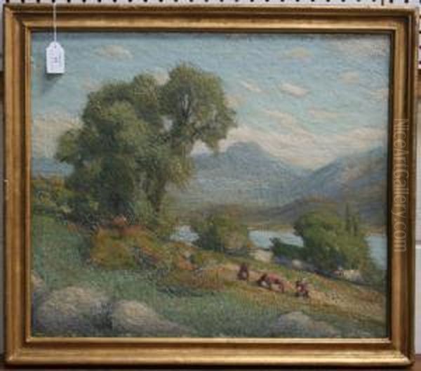Cows Grazing In A Mountainous Landscape - view 1