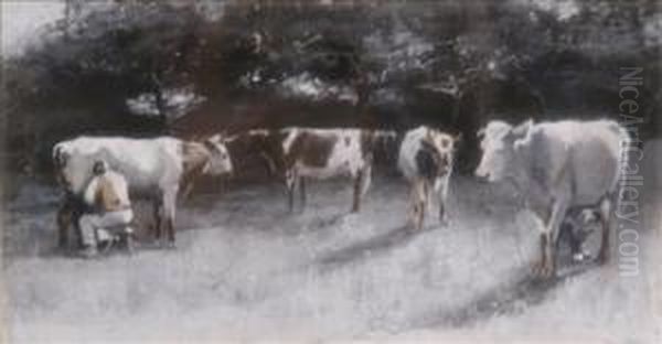 Cattle At Milking Time - view 1