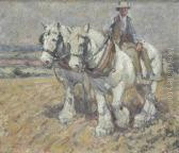 Waiting Fororders; Over The Fields, Country Scenes With Heavy Horses - view 1