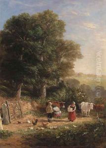 Milking time by David Cox
