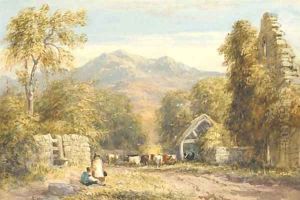 View from Kymmer Abbey, North Wales by David Cox