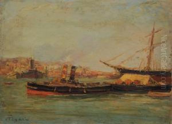 Rimorchiatore E Barche Nel Porto Di Genova - view 1