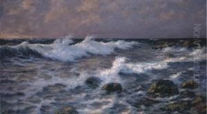 Mareggiata Al Tramonto A Santa Margherita Ligure by Andrea Figari