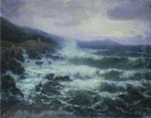 Mareggiata Con Torre Costiera by Andrea Figari