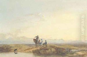 Figures in highland dress by David Cox
