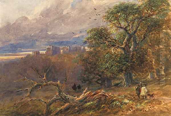 Hardwick Hall, Derbyshire at evening - view 1