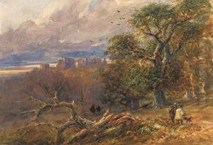 Hardwick Hall, Derbyshire at evening by David Cox