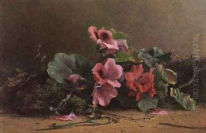 A Study of Geraniums by Hector Caffieri