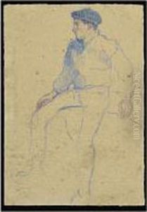 Portrait D'un Peintre Du Groupe De Pont-aven by Charles Filiger