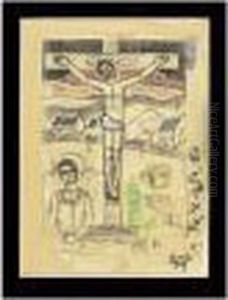 Le Christ A La Lande Et Jeune Breton by Charles Filiger