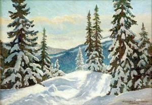 Zima W Gorach by Mieczyslaw Filipkiewicz
