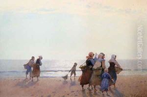 Mussel Gatherers by Hector Caffieri