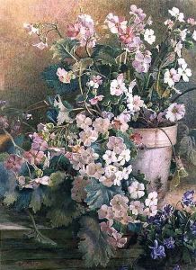 Study of Primroses, 1873 by Hector Caffieri