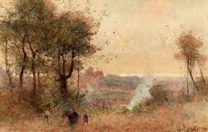 Gathering Wood by Hector Caffieri
