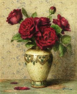 Vaso Con Rose by Ernest Filliard