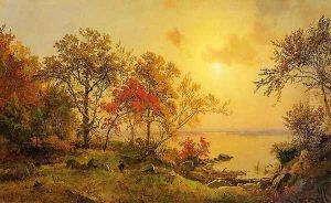Autumn Landscape - View of Greenwood Lake by Jasper Francis Cropsey