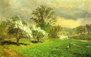 Apple Blossom time by Jasper Francis Cropsey