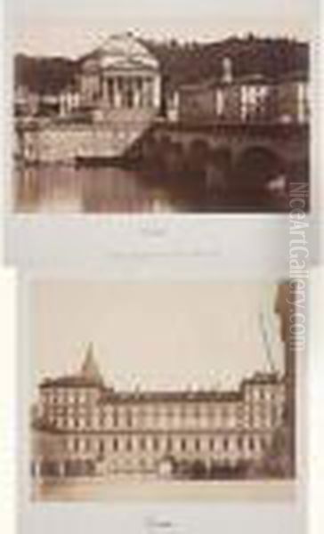Eglise De La Grande Mere De Dieu Et Pont Sur Le Po - Palais Royal, Turin, Annees 1850 - view 1