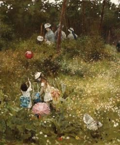 Springtime In The Meadow by Giovanni Battista Filosa