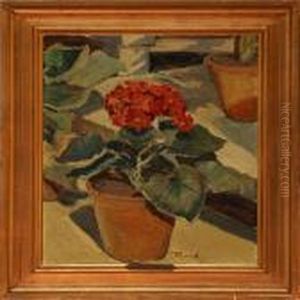 Still Life With Potplants by Ludvig Find