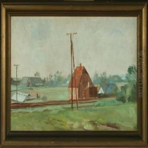 Landscape With Houses by Ludvig Find