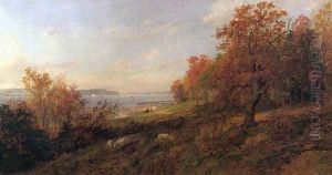 View from Hastings toward the Tappan Zee by Jasper Francis Cropsey