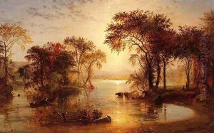 Autumn on thw Susquehanna by Jasper Francis Cropsey