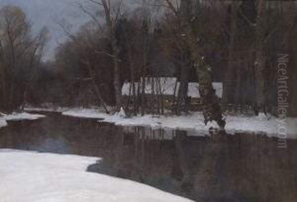 Bauernhaus Am Wasser Im
Winterwald. - view 1