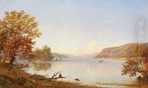 Artist Sketching on Greenwood Lake