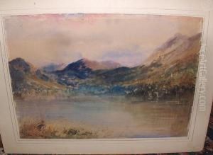Mountainous Lake Scene by Herbert John Finn