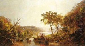 Autumn on Ramapo River, New Jersey by Jasper Francis Cropsey