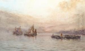 Lower Reaches Of The Thames 
'herbt J Finn/1912' (lower Right), And Inscribed On The Reverse 'lower 
Reaches Of The Thames By Herbert Finn. Purchased 1923 From Artist' by Herbert John Finn