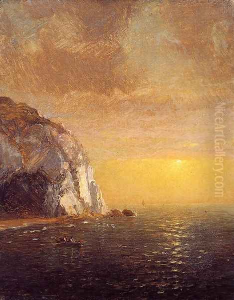 Rowing at Sunset - view 1