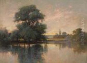 A River At Sunset by John Finnie