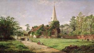 Stoke Poges Church by Jasper Francis Cropsey
