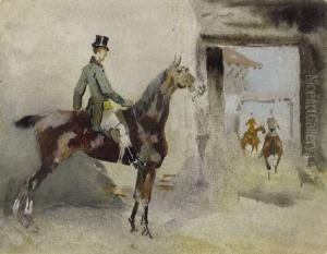 Cheval A L'ecurie by Jules, Baron Finot