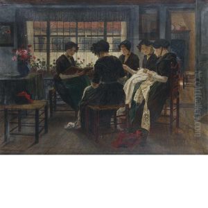 Sewing Circle by Walther Firle