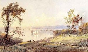 Along the Hudson by Jasper Francis Cropsey