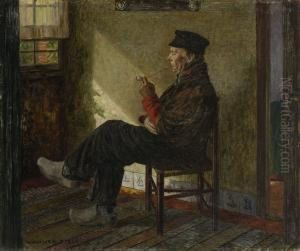 Pfeifenraucher Am
 Fenster.