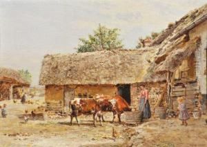 Ferme Animee by Marie-Francois-Firmin Girard