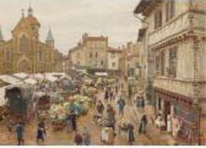 Le Marche, Charlieu by Marie-Francois-Firmin Girard