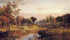 Farm Along the River by Jasper Francis Cropsey