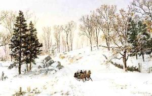 Winter on Rivensdale Road, Hastings-on-Hudson, New York by Jasper Francis Cropsey