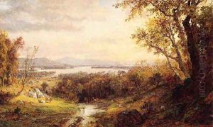 View of the Hudson I by Jasper Francis Cropsey