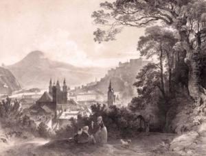 "ansicht Aus Salzburg Vom Monchsberg Aus"