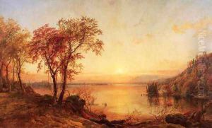 Sunset at Greenwood Lake by Jasper Francis Cropsey