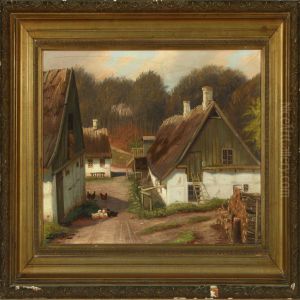 Scenery From A Farmwith Ducks And Chickens