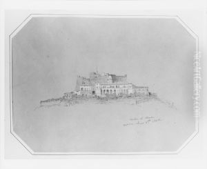 Castel San Elmo (from Cropsey Album) by Jasper Francis Cropsey