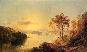 Figures on the Hudson River by Jasper Francis Cropsey